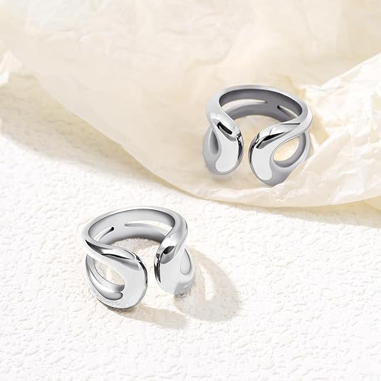 Women’s Adjustable Alloy Geometric Hollow Ring - electronic accessories