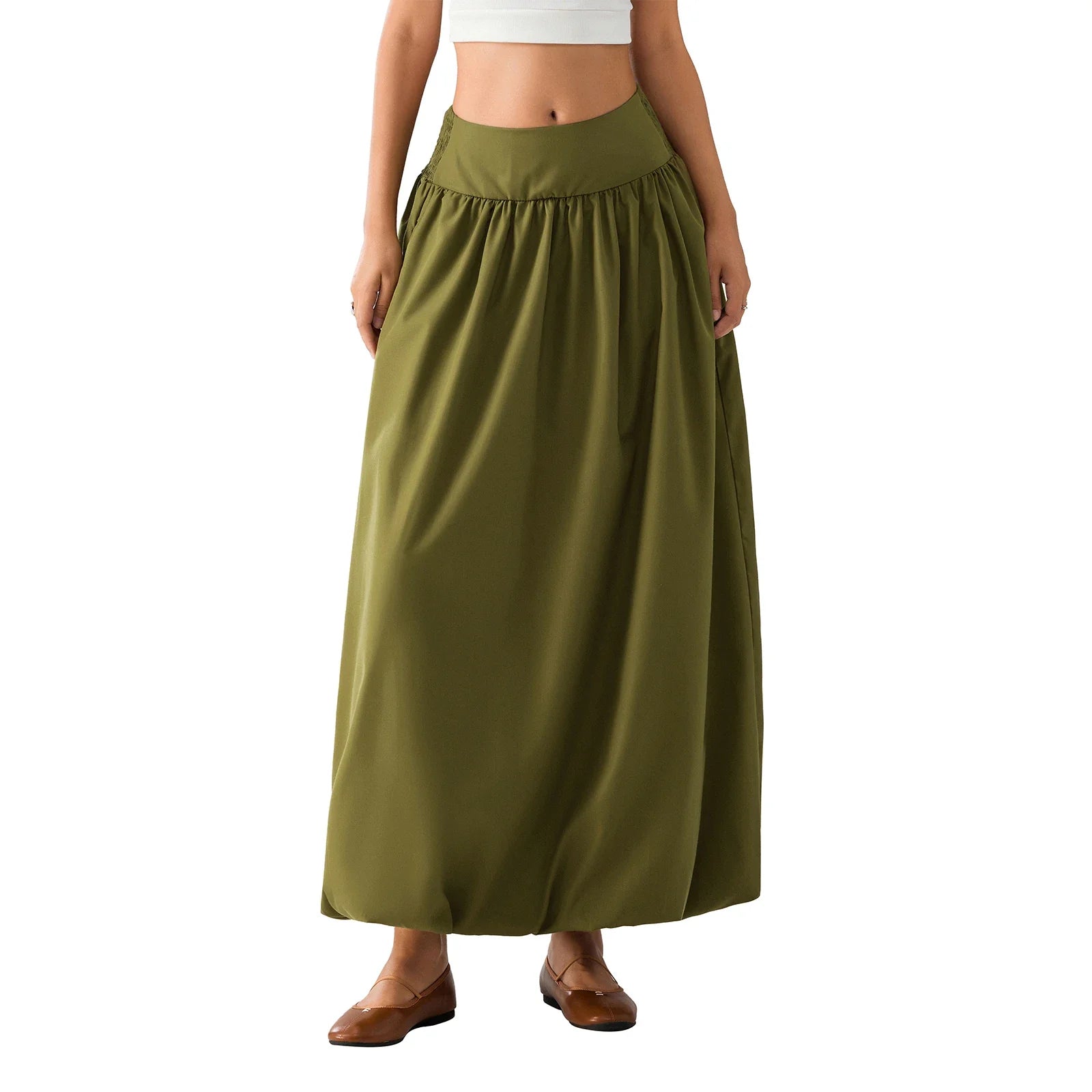 Women’s Ankle Length Skirt - green / XL