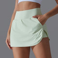 Women’s Back Waist Pocket Sports Yoga Skirt - Light Creamy Green / L - Other