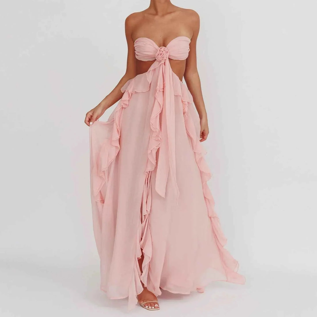 Women's  Backless Cutout Ball Gown Dress