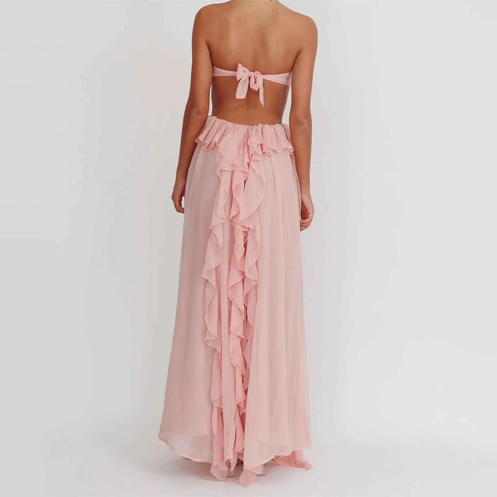 Women's  Backless Cutout Ball Gown Dress