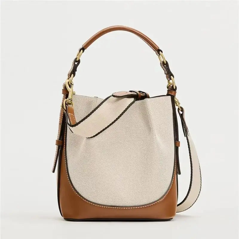 Women’s Bag Brown Crossbody Bucket - Ivory