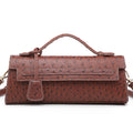 Women’s Bag Diagonal Cross - Ostrich tan / 28X6.5X11 CM