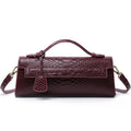 Women’s Bag Diagonal Cross - snake burgundy / 28X6.5X11 CM