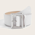 Women’s Belt Soft PU Leather - WHITE