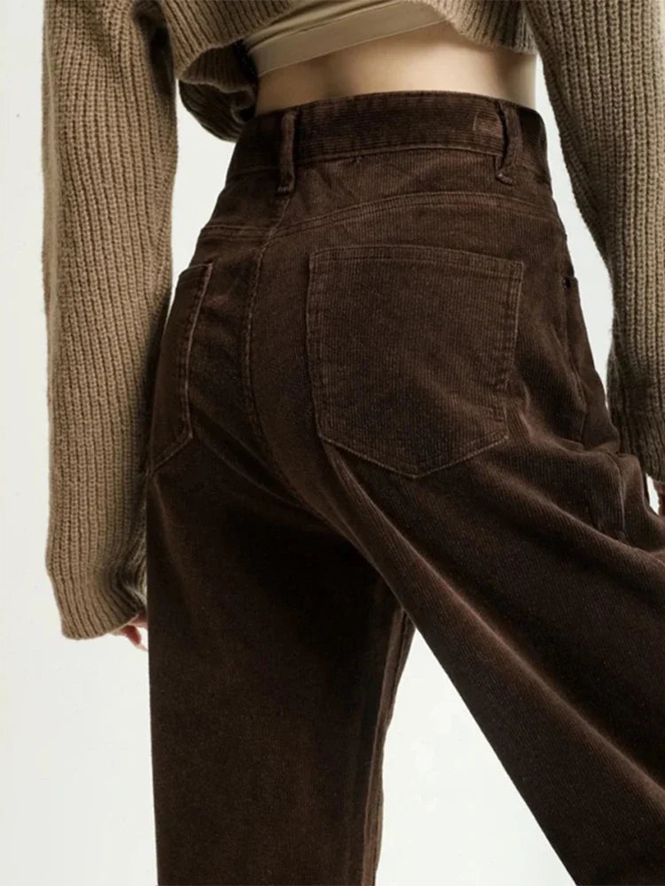 Women’s Brown Baggy Corduroy Pants Vintage - Coffee / L