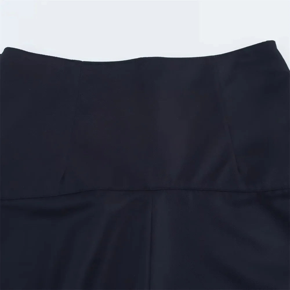 Women’s Button Belt Waist Skirt