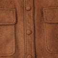 Women’s Button Decoration Suede Jacket Coat