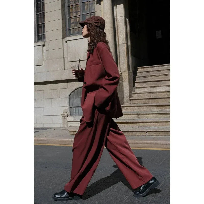 Women’s Button Pocket Fashion Solid Color Minimalist Casual Long Sleeve Blazers