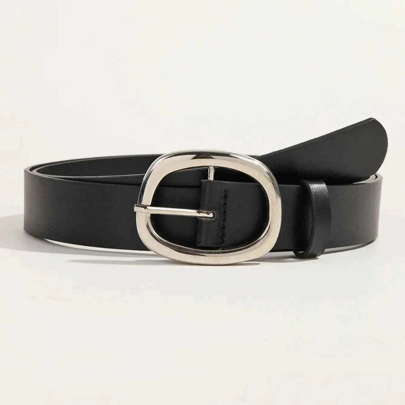 Women's Casual And Business Style Black Belt