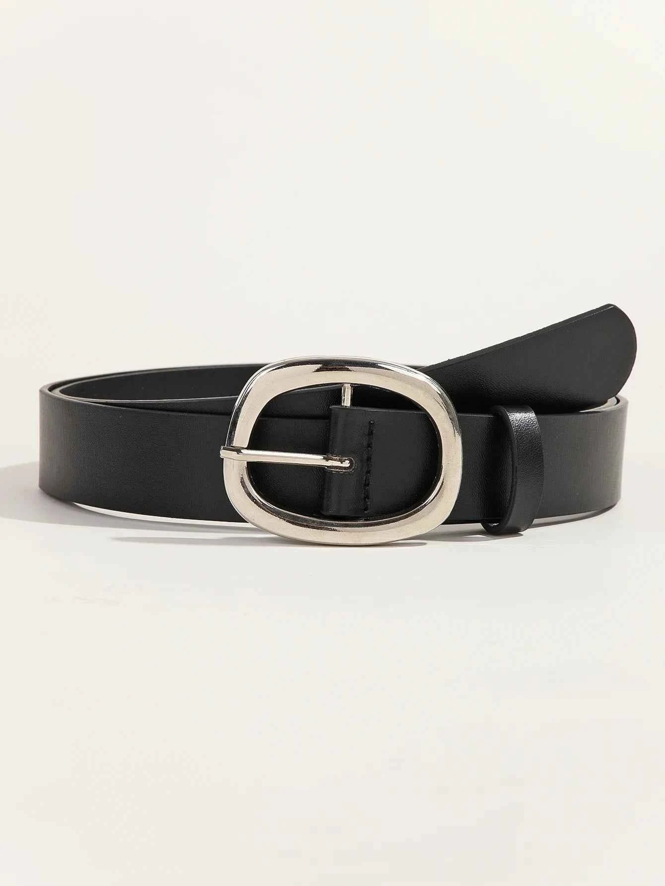 Women's Casual And Business Style Black Belt