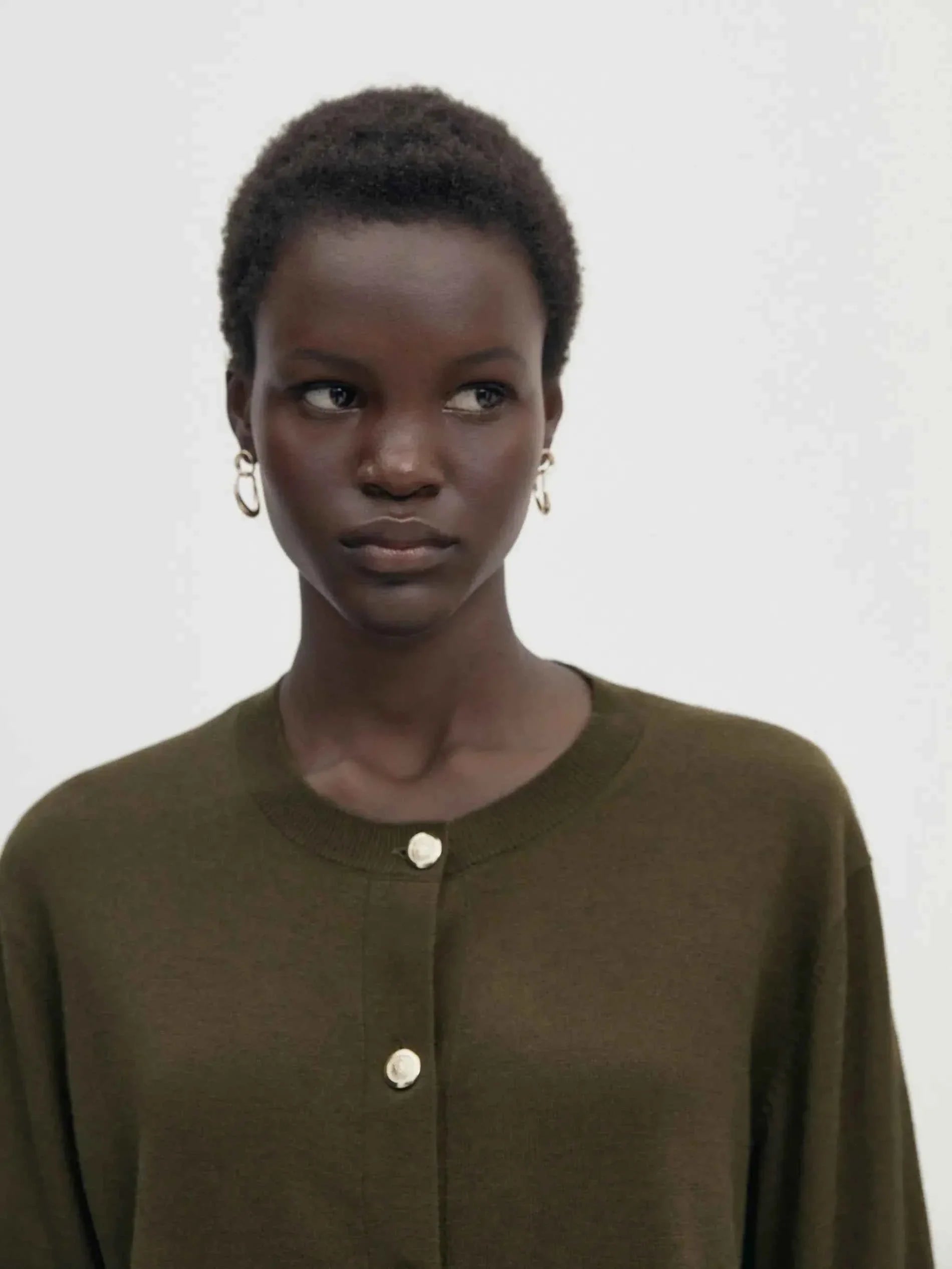 Women's Casual Little Gold Buckle Knit Cardigan