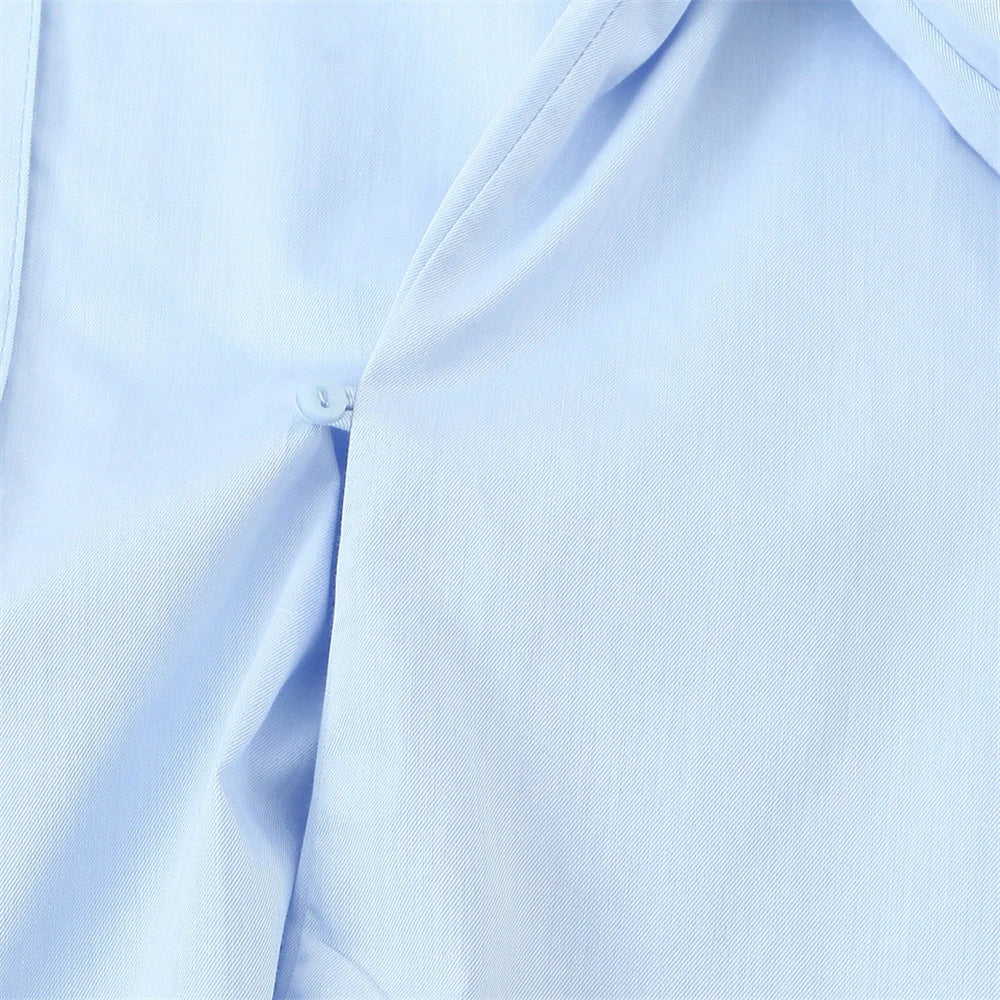 Women’s Casual Waist Button Up Long Sleeved Shirt