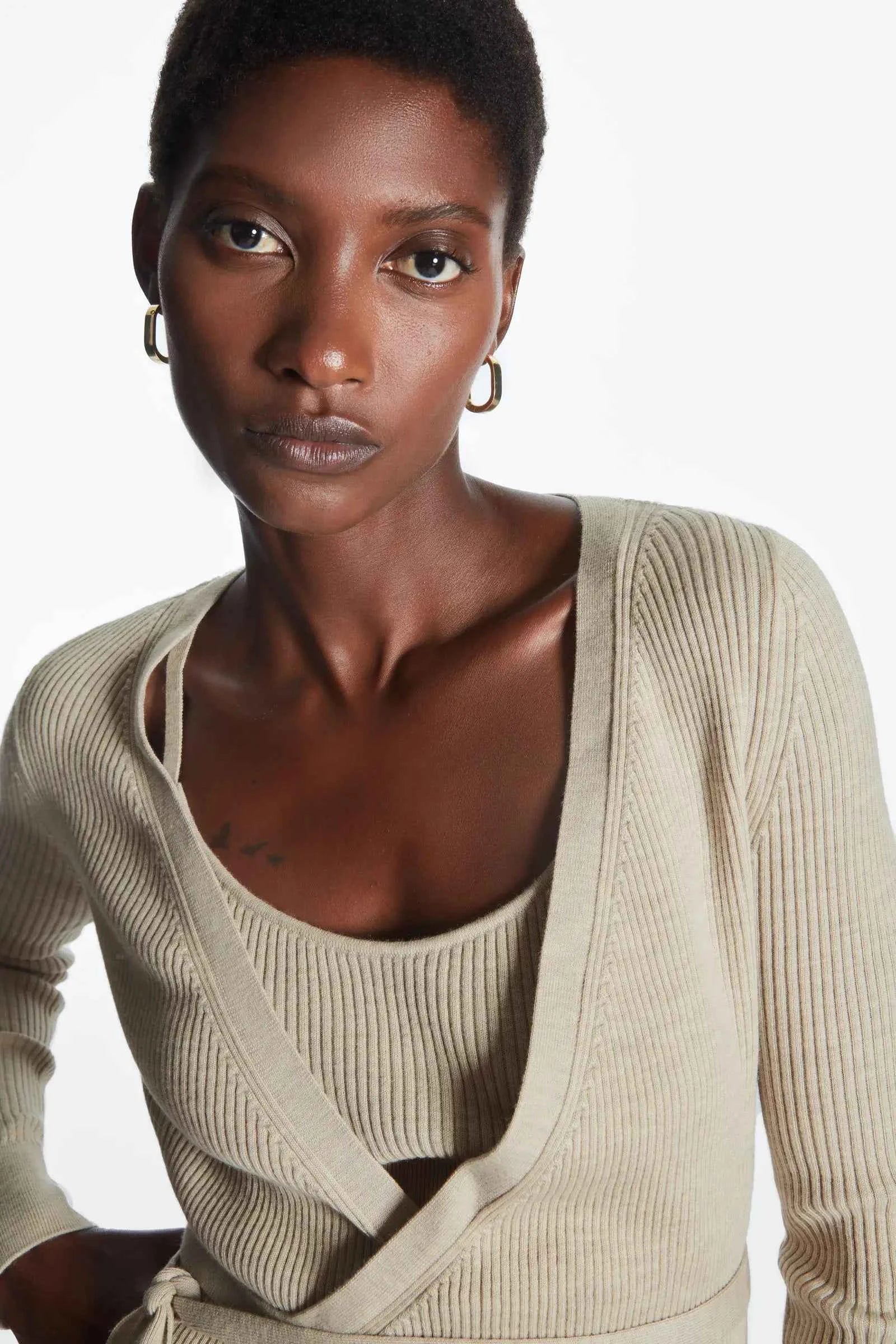 Women's Casual Wool Blend Tie Wrap Cardigan