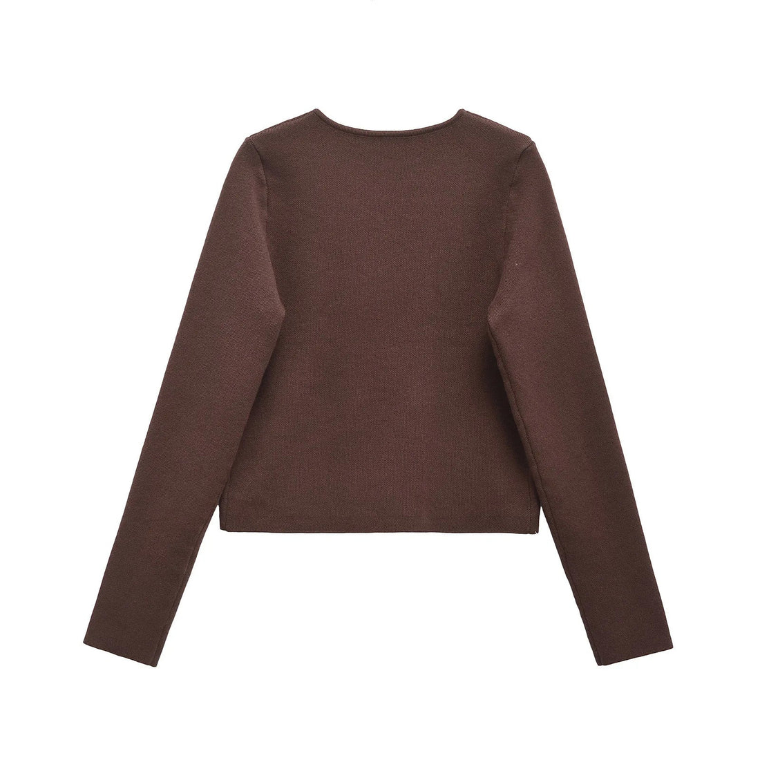 Women’s Double-collar Long-sleeved Knitted Cardigan for women - BROWN / L