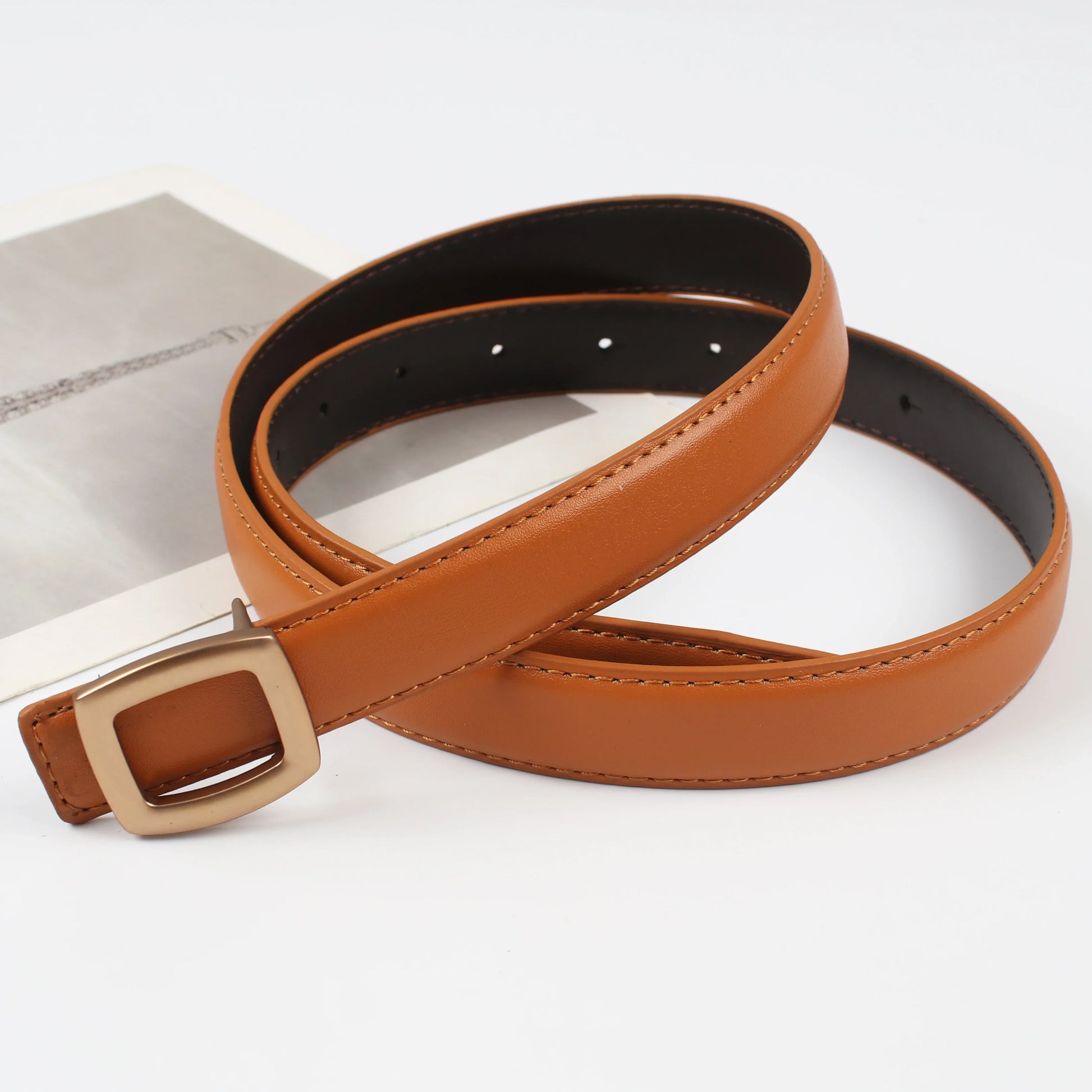 Women’s Elegant Belt - F-orange / 110cm
