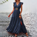 Women’s Elegant V-Neck Maxi Dress - Other