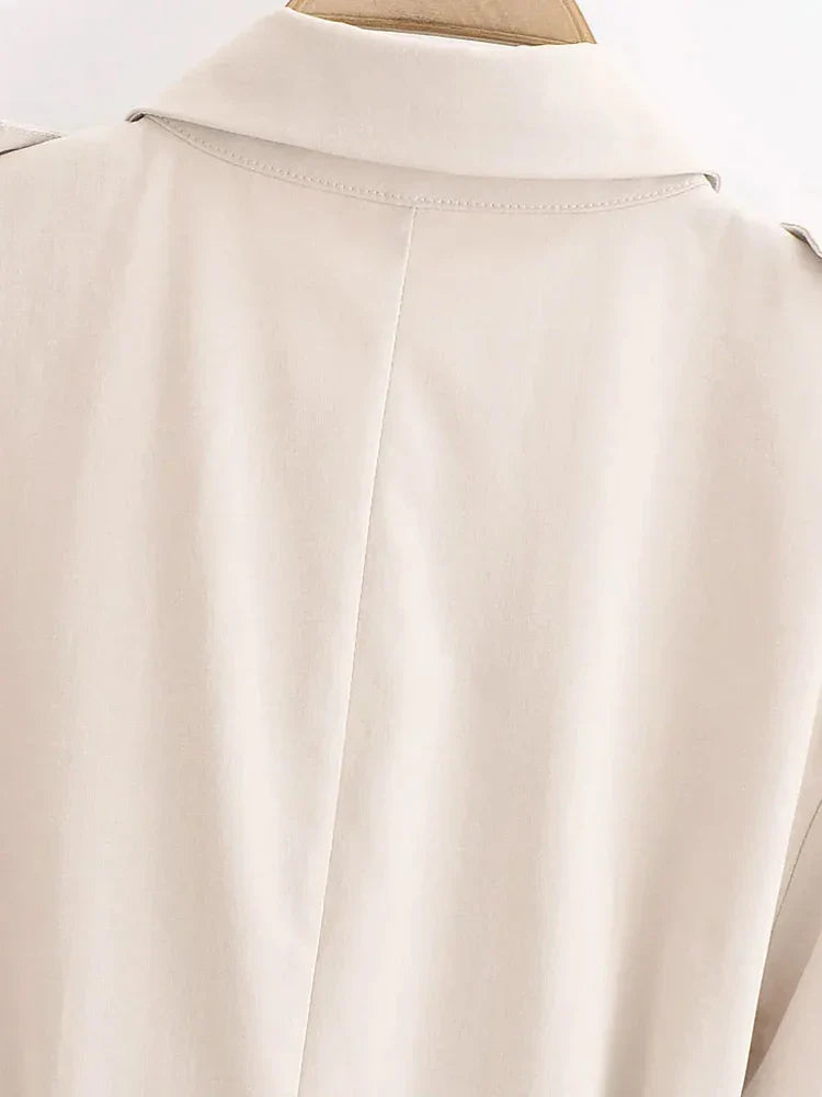 Women’s Fashion Belted Front Button Shirt