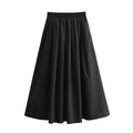 Women’s Fashion Black Wide Pleated Swing Vintage - L / black - Other