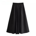 Women’s Fashion Black Wide Pleated Swing Vintage - Other