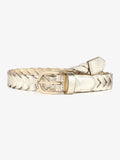 Women’s Fashion Braided Leather Belt - Gold / 110cm