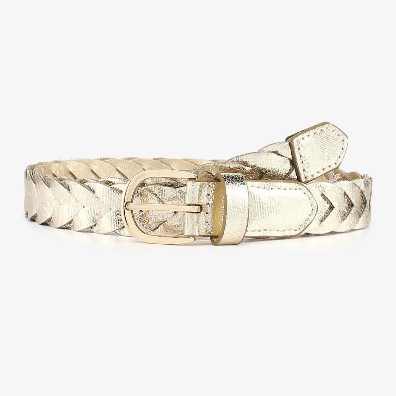 Women's Fashion Braided Leather Belt