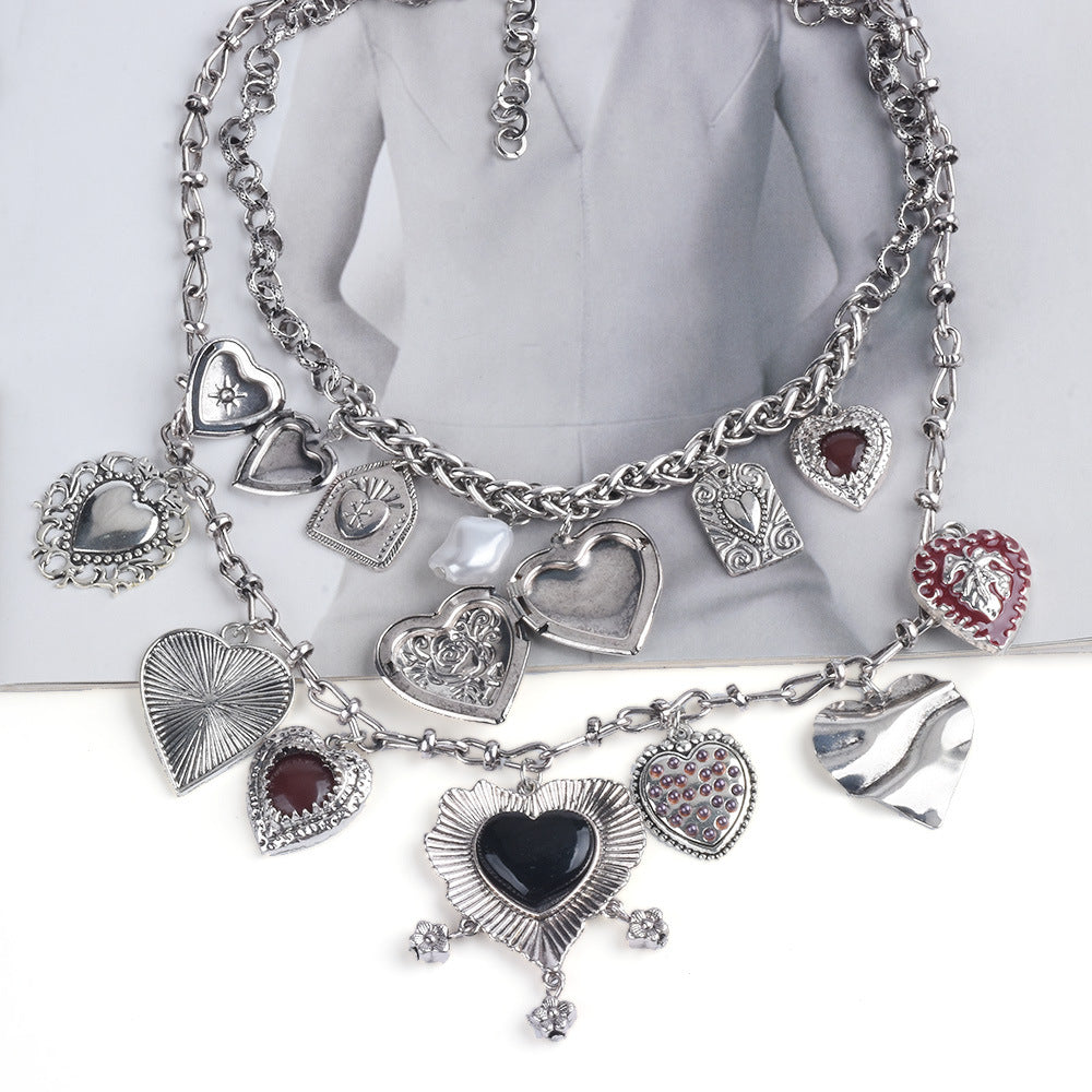 Women’s Fashion New Multi-layer Love Pearl Necklace - electronic accessories