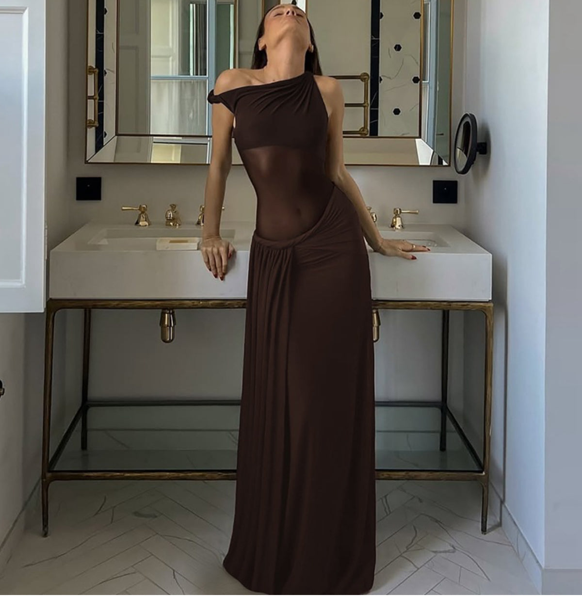 Women’s Fashion Slim Waist Dress - Other