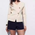 Women’s Fashionable Asymmetric Button Coat - electronic accessories
