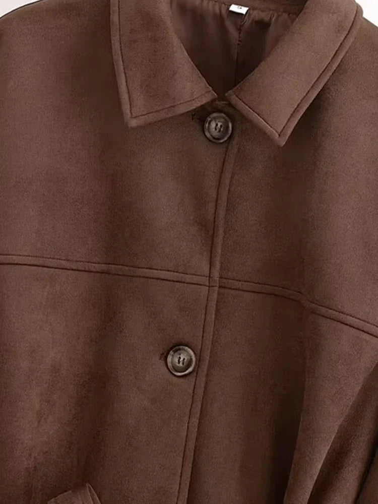 Women’s Faux Suede Loose Jacket