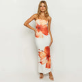 Women’s Flower Printed Tubeless Dress Casual - Other