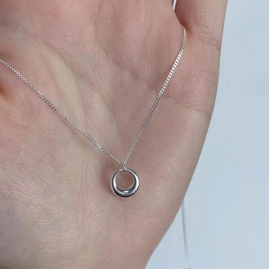 Women’s Geometric Circle Necklace Simple Clavicle Chain Versatile - Women - electronic accessories