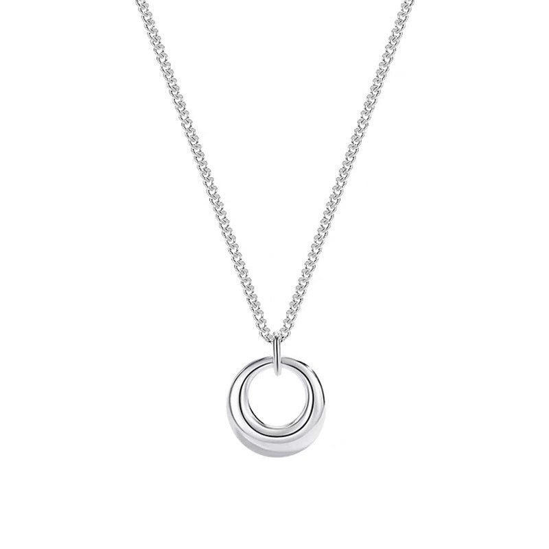 Women’s Geometric Circle Necklace Simple Clavicle Chain Versatile - Women - electronic accessories