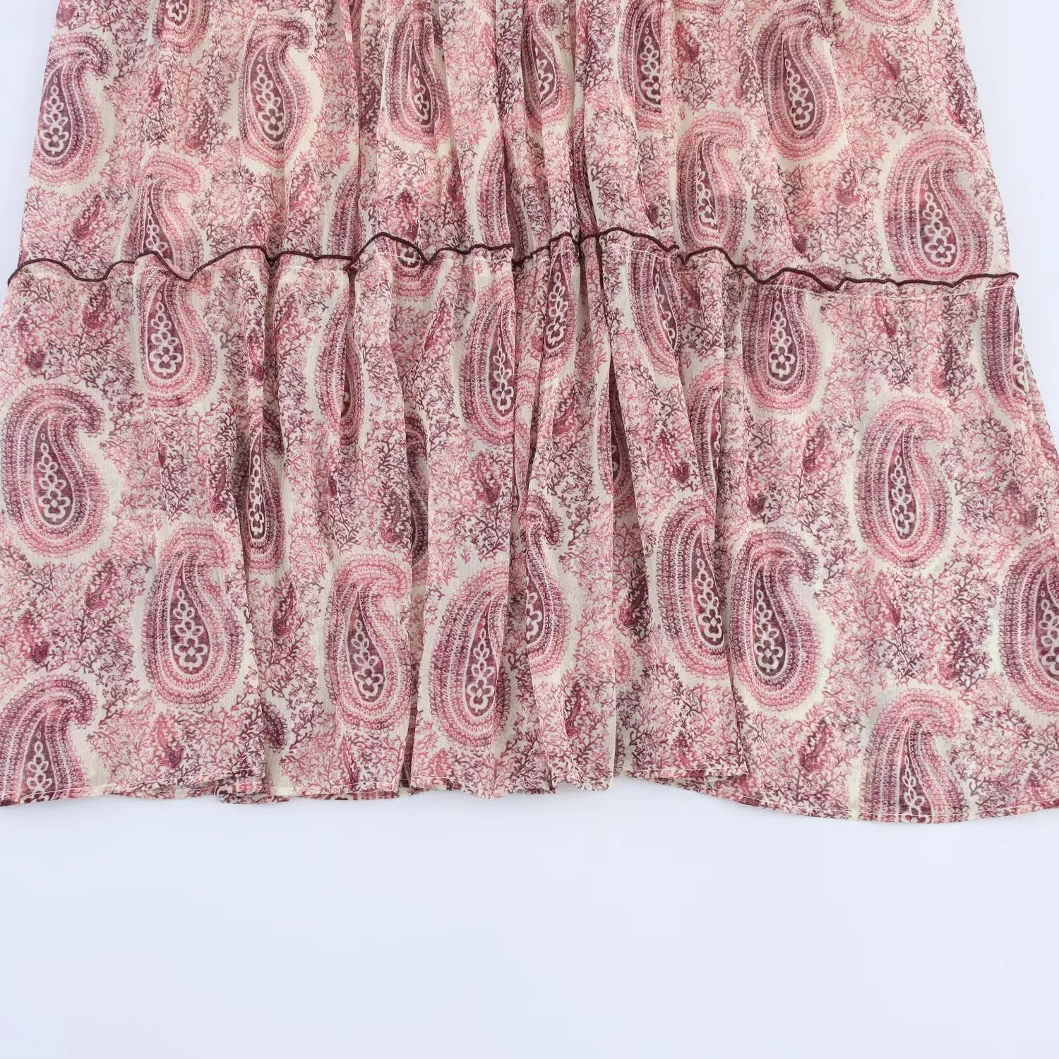 Women’s Half Skirt Retro Printed Elastic High Waist