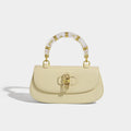 Women’s Handbags Bamboo Handle High-grade Leather - Yellow