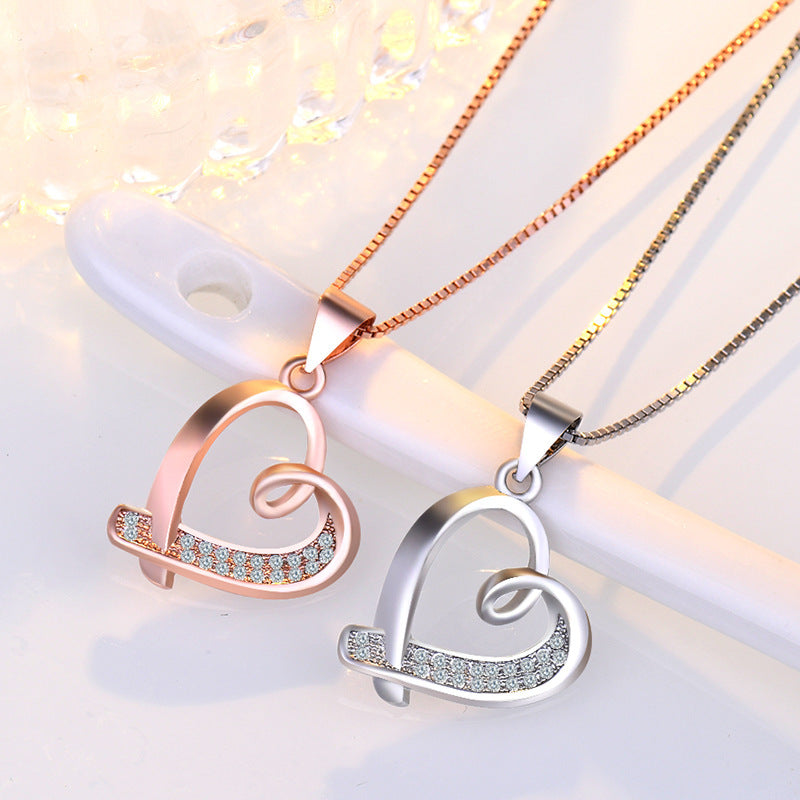 Women’s Heart Necklace Hollow Clavicle Chain - electronic accessories