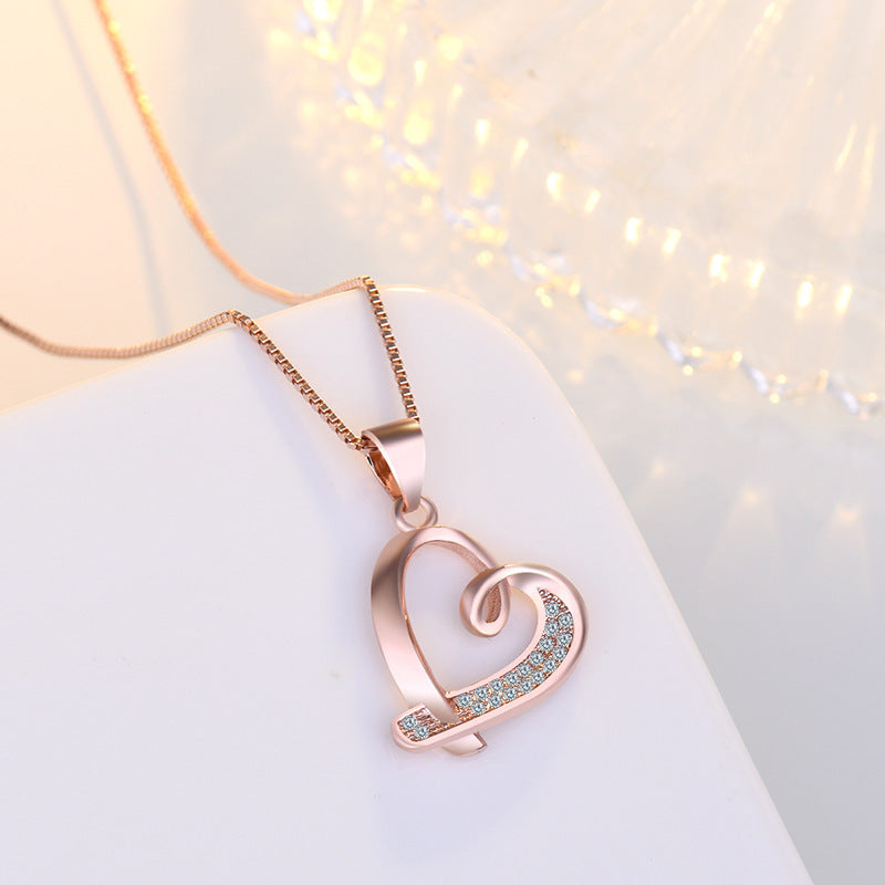 Women’s Heart Necklace Hollow Clavicle Chain - electronic accessories