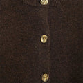 Women’s Knitted Set with Gold Buckle Decoration Long Sleeve Top Side Stitching Decorative Skirt