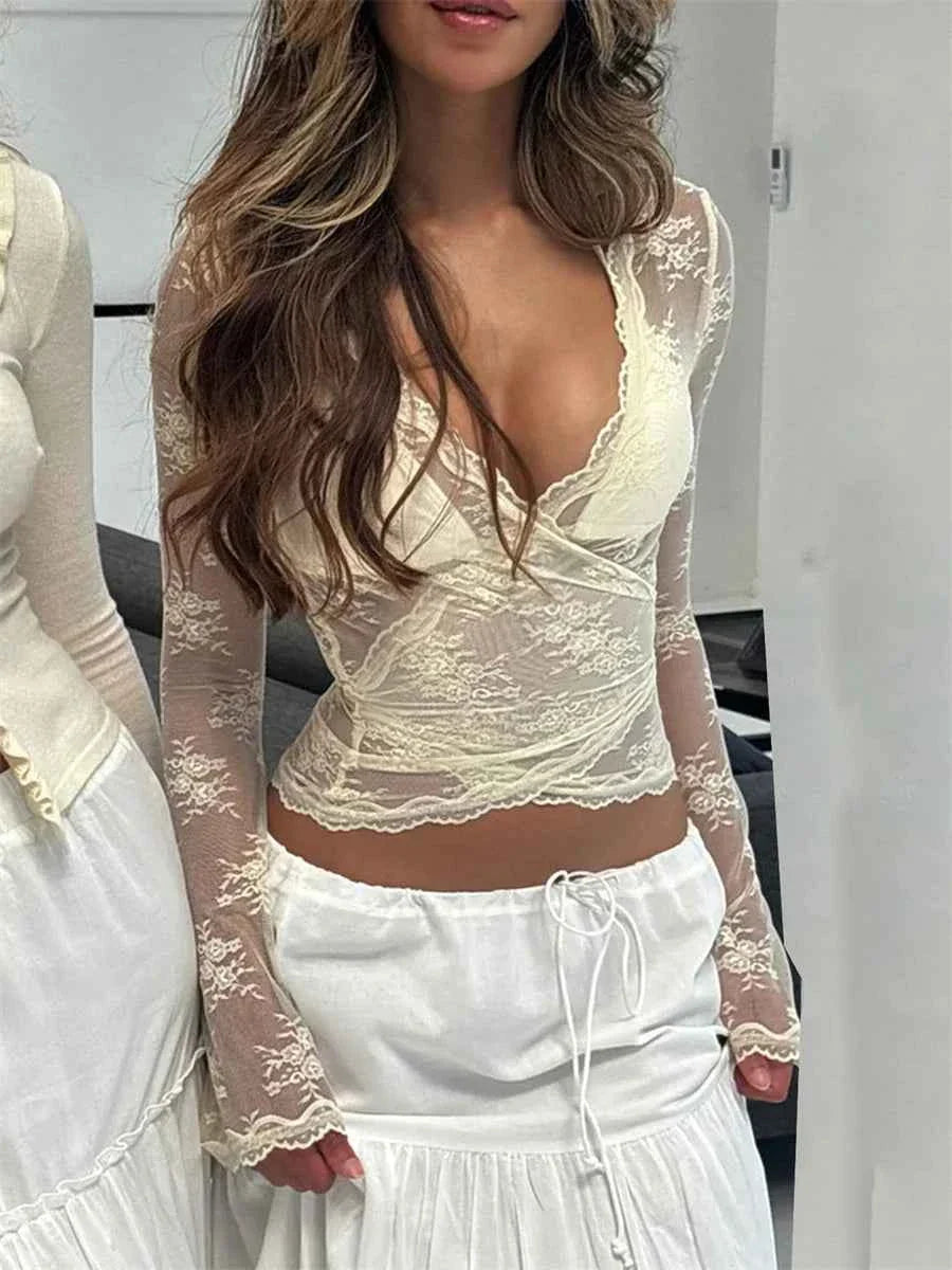 Women's Lace Crop Tops