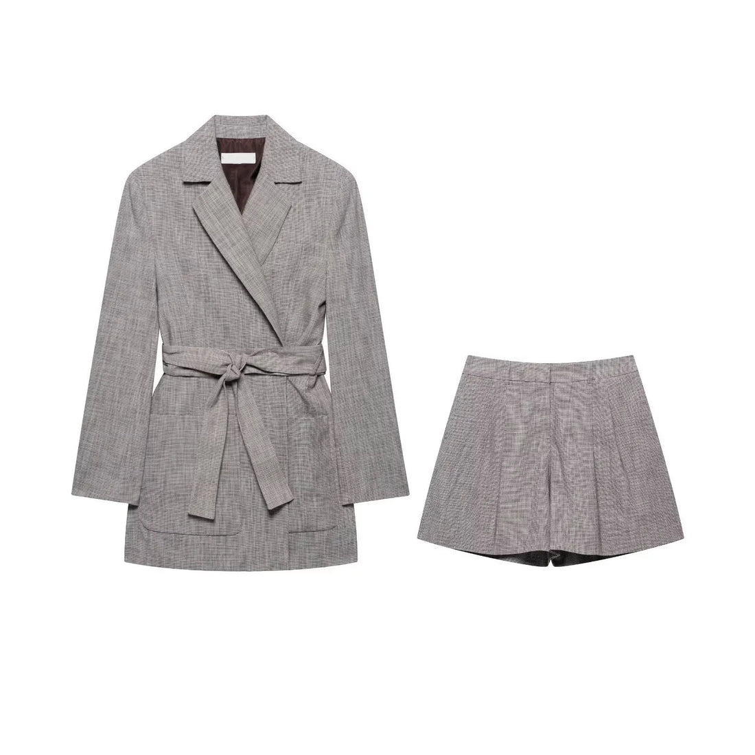 Women’s Lace-up Loose Blazer Shorts Set