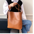 Women’s Leather Shoulder Bucket Bag