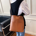 Women’s Leather Shoulder Bucket Bag