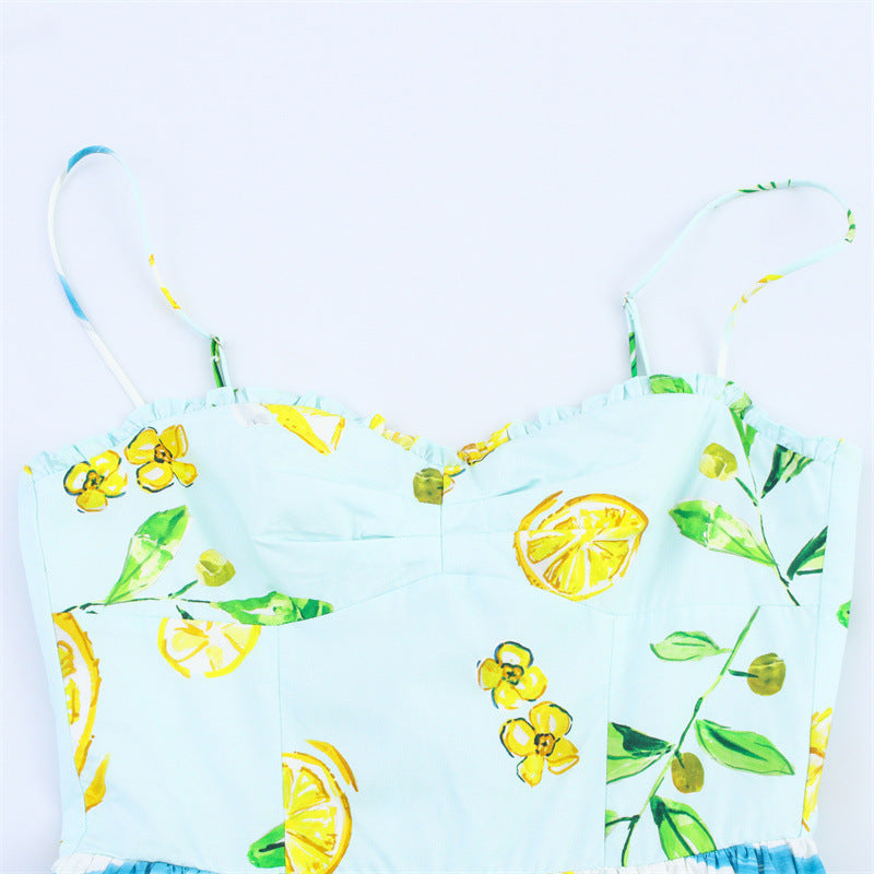 Women’s Lemon Printing Dress - Other