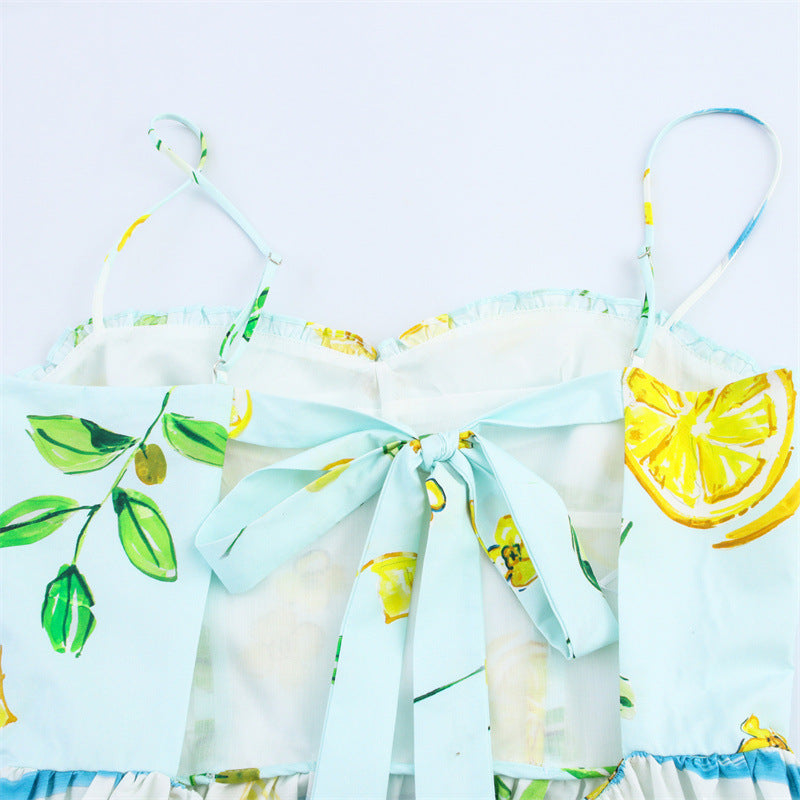 Women’s Lemon Printing Dress - Other