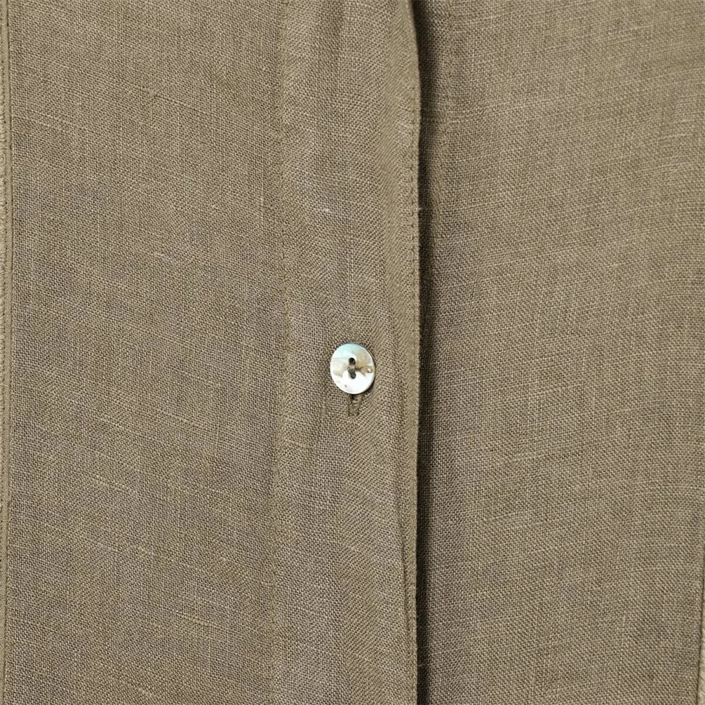 Women’s Long Sleeved V-neck Shirt Mid Waist Wide Leg Pants