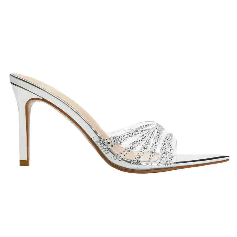 Women's Mules Rhinestone High Heel