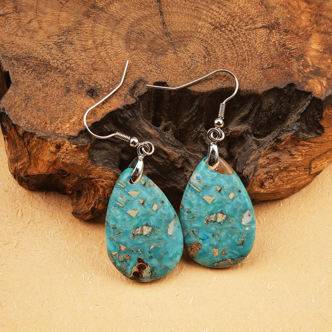 Women’s Natural Stone Simple Earrings - electronic accessories