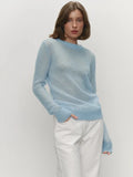 Women’s O-neck Elegant Slim Fit Sweater - Blue / M