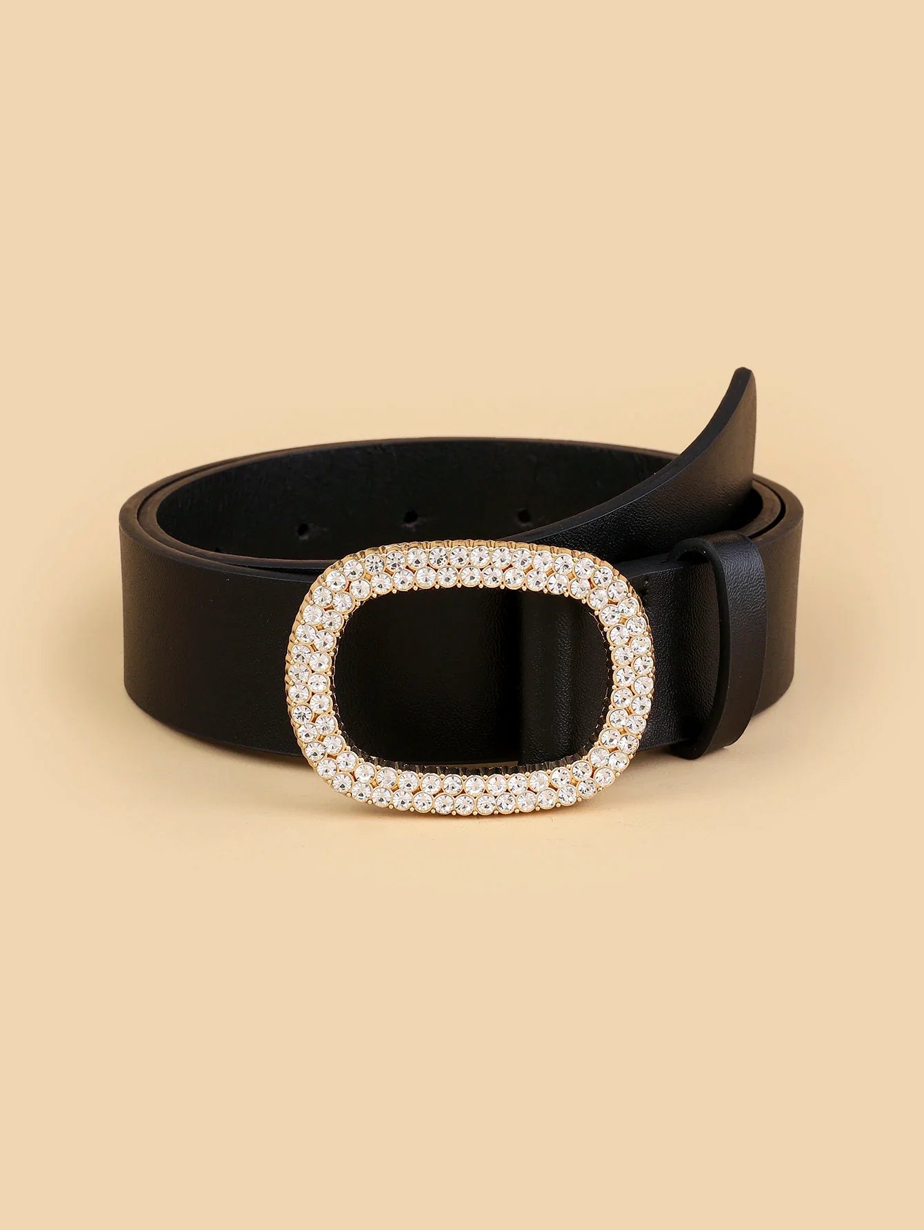 Women’s Oval Diamond Buckle Head Belt