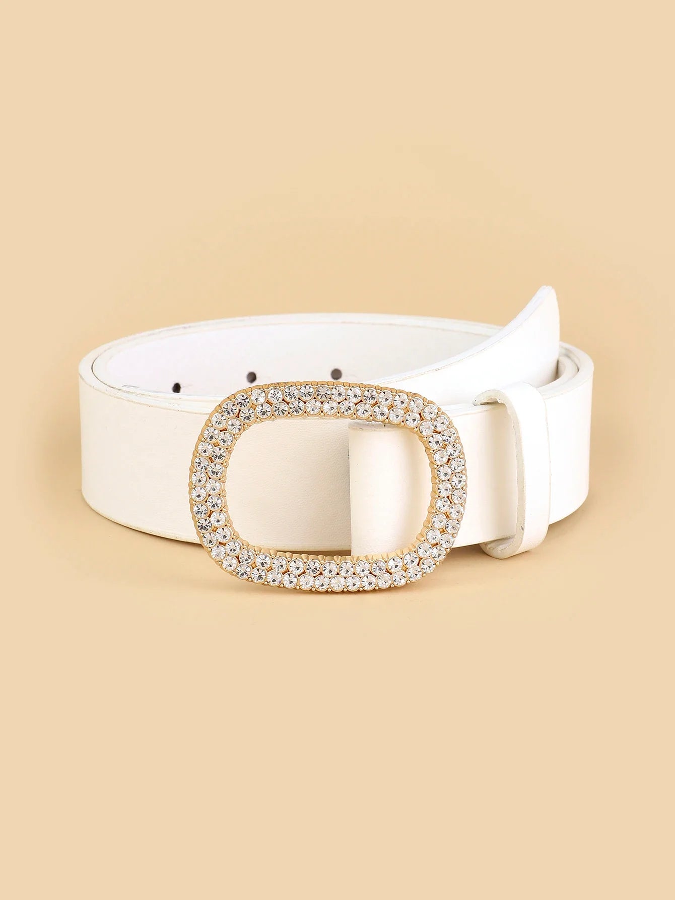 Women’s Oval Diamond Buckle Head Belt